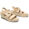 image:imageDREAM PAIRS Womens Platform Espadrilles Wedge Sandals Slip on Elastic Ankle Strap Sandals for Women Casual Dressy SummerNudenubuck