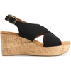 image:imageDREAM PAIRS Womens Platform Wedge Heel Sandals Comfortable Ankle Strap Sandals for Women Casual Dressy SummerSize 10BlackNubuckSDPW2411W