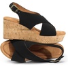 image:imageDREAM PAIRS Womens Platform Wedge Heel Sandals Comfortable Ankle Strap Sandals for Women Casual Dressy SummerSize 10BlackNubuckSDPW2411W