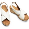 image:imageDREAM PAIRS Womens Platform Wedge Heel Sandals Comfortable Ankle Strap Sandals for Women Casual Dressy SummerSize 8WhitePuSDPW2411W
