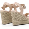 image:imageDREAM PAIRS Womens Platform Wedges Sandals Comfortable Open Toe Espadrilles Sandals Dressy Buckle Ankle Strap Summer ShoesAll Nude