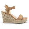 image:imageDREAM PAIRS Womens Platform Wedges Sandals Comfortable Open Toe Espadrilles Sandals Dressy Buckle Ankle Strap Summer ShoesCamel