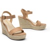 image:imageDREAM PAIRS Womens Platform Wedges Sandals Comfortable Open Toe Espadrilles Sandals Dressy Buckle Ankle Strap Summer ShoesCamel