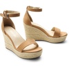 image:imageDREAM PAIRS Womens Platform Wedges Sandals Comfortable Open Toe Espadrilles Sandals Dressy Buckle Ankle Strap Summer ShoesKhaki