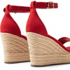 image:imageDREAM PAIRS Womens Platform Wedges Sandals Comfortable Open Toe Espadrilles Sandals Dressy Buckle Ankle Strap Summer ShoesRedsuede