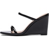 image:imageDREAM PAIRS Womens Slides Wedge Sandals Two Strap Square Open Toe Dress ShoesBlack