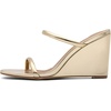 image:imageDREAM PAIRS Womens Slides Wedge Sandals Two Strap Square Open Toe Dress ShoesGold