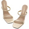 image:imageDREAM PAIRS Womens Slides Wedge Sandals Two Strap Square Open Toe Dress ShoesGold