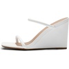 image:imageDREAM PAIRS Womens Slides Wedge Sandals Two Strap Square Open Toe Dress ShoesWhite