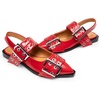 image:imageDREAM PAIRS Womens Slingback Ballet Flats Pointed Toe Buckle Comfortable Dress Slipon Flat ShoesRed
