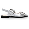 image:imageDREAM PAIRS Womens Slingback Ballet Flats Pointed Toe Buckle Comfortable Dress Slipon Flat ShoesSilver