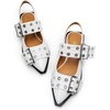 image:imageDREAM PAIRS Womens Slingback Ballet Flats Pointed Toe Buckle Comfortable Dress Slipon Flat ShoesWhite