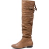 image:imageDREAM PAIRS Womens Suede Over The Knee Thigh High Winter BootsCamelPu