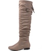 image:imageDREAM PAIRS Womens Suede Over The Knee Thigh High Winter BootsKhaki