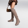 image:imageDREAM PAIRS Womens Suede Over The Knee Thigh High Winter BootsKhaki