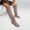 image:imageDREAM PAIRS Womens Suede Over The Knee Thigh High Winter BootsKhaki