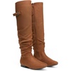 image:imageDREAM PAIRS Womens Suede Over The Knee Thigh High Winter BootsTan