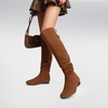 image:imageDREAM PAIRS Womens Suede Over The Knee Thigh High Winter BootsTan