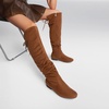 image:imageDREAM PAIRS Womens Suede Over The Knee Thigh High Winter BootsTan