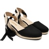 image:imageDREAM PAIRS Womens Wedge Sandals Platform Close Toe Espadrilles Strappy Lace Up Sandals Cute Fashion Comfortable Dressy Beach Vocation Summer ShoesBlackcanvas