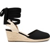 image:imageDREAM PAIRS Womens Wedge Sandals Platform Close Toe Espadrilles Strappy Lace Up Sandals Cute Fashion Comfortable Dressy Beach Vocation Summer ShoesBlackcanvas