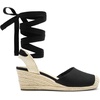 image:imageDREAM PAIRS Womens Wedge Sandals Platform Close Toe Espadrilles Strappy Lace Up Sandals Cute Fashion Comfortable Dressy Beach Vocation Summer ShoesBlackBeigecanvas