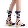 image:imageDREAM PAIRS Womens Wedge Sandals Platform Close Toe Espadrilles Strappy Lace Up Sandals Cute Fashion Comfortable Dressy Beach Vocation Summer ShoesNavycanvas