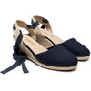 image:imageDREAM PAIRS Womens Wedge Sandals Platform Close Toe Espadrilles Strappy Lace Up Sandals Cute Fashion Comfortable Dressy Beach Vocation Summer ShoesNavycanvas