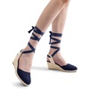 image:imageDREAM PAIRS Womens Wedge Sandals Platform Close Toe Espadrilles Strappy Lace Up Sandals Cute Fashion Comfortable Dressy Beach Vocation Summer ShoesNavycanvas