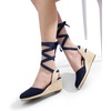 image:imageDREAM PAIRS Womens Wedge Sandals Platform Close Toe Espadrilles Strappy Lace Up Sandals Cute Fashion Comfortable Dressy Beach Vocation Summer ShoesNavycanvas