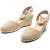image:imageDREAM PAIRS Womens Wedge Sandals Platform Close Toe Espadrilles Strappy Lace Up Sandals Cute Fashion Comfortable Dressy Beach Vocation Summer ShoesNudecanvas