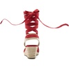 image:imageDREAM PAIRS Womens Wedge Sandals Platform Close Toe Espadrilles Strappy Lace Up Sandals Cute Fashion Comfortable Dressy Beach Vocation Summer ShoesRedcanvas