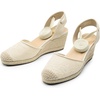 image:imageDREAM PAIRS Womens Wedge Sandals Platform Close Toe Espadrilles Strappy Lace Up Sandals Cute Fashion Comfortable Dressy Beach Vocation Summer ShoesWhitelace