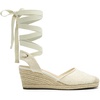 image:imageDREAM PAIRS Womens Wedge Sandals Platform Close Toe Espadrilles Strappy Lace Up Sandals Cute Fashion Comfortable Dressy Beach Vocation Summer ShoesWhitelace
