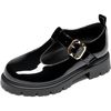 image:imageDREAM PAIRS Girls Mary Jane Dress Shoes School Uniform TStrap Loafers Platform Chunky Heel Closed Toe FlatsAll Black