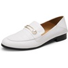 image:imageDREAM PAIRS Loafers for Women Slip On Comfortable Round Toe Casual Fashion Flats Dressy ShoesBeige White StonePu