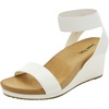 image:imageDREAM PAIRS Womens Nini Ankle Strap Platform Wedge SandalsWhitePu