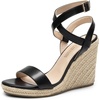 image:imageDREAM PAIRS Womens Open Toe Espadrilles Dressy Platform Sandals Buckle Ankle Strap Stylish Wedges Summer Dressy SandalsBlackpu