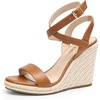 image:imageDREAM PAIRS Womens Open Toe Espadrilles Dressy Platform Sandals Buckle Ankle Strap Stylish Wedges Summer Dressy SandalsBrownpu