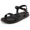 image:imageDREAM PAIRS Womens Open Toe Flat Sandals Cute One Band Comfort Arch Support SandalsBlack