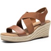 image:imageDREAM PAIRS Womens Platform Espadrilles Wedge Sandals Slip on Elastic Ankle Strap Sandals for Women Casual Dressy SummerCamelpu