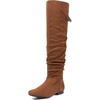 image:imageDREAM PAIRS Womens Suede Over The Knee Thigh High Winter BootsTan