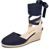 image:imageDREAM PAIRS Womens Wedge Sandals Platform Close Toe Espadrilles Strappy Lace Up Sandals Cute Fashion Comfortable Dressy Beach Vocation Summer ShoesNavycanvas
