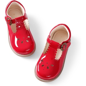 image:imageDREAM PAIRS Girls Mary Jane Shoes  Toddler School Uniform Dress Shoes Wide Toe Ballet Flats for Little KidsRed