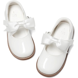 image:imageDREAM PAIRS Girls Mary Jane Shoes  Toddler School Uniform Dress Shoes Wide Toe Ballet Flats with Detachable Bow for Little KidsWhite