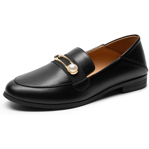 image:imageDREAM PAIRS Loafers for Women Slip On Comfortable Round Toe Casual Fashion Flats Dressy ShoesBlackpu