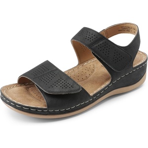 image:imageDREAM PAIRS Womens Comfortable Dressy Flats Sandals Open Toe One Band Casual Walking Sandals for SummerBlack