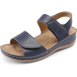 image:imageDREAM PAIRS Womens Comfortable Dressy Flats Sandals Open Toe One Band Casual Walking Sandals for SummerNavy