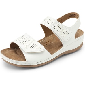 image:imageDREAM PAIRS Womens Comfortable Dressy Flats Sandals Open Toe One Band Casual Walking Sandals for SummerWhite