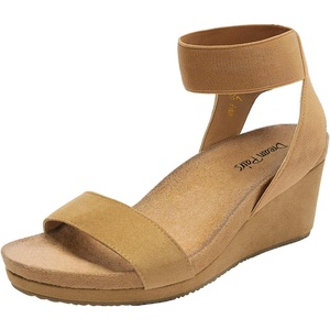 image:imageDREAM PAIRS Womens Nini Ankle Strap Platform Wedge SandalsCamel